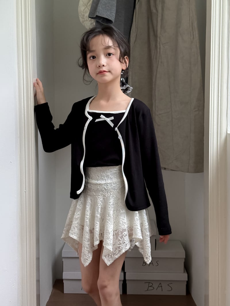 リボンキャミ×カーディガンセット