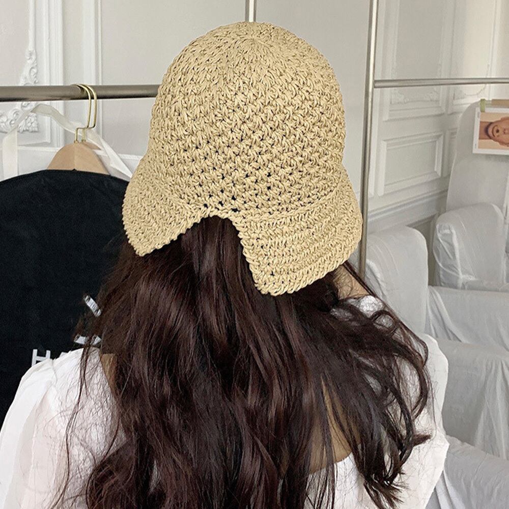 麦わら バケットハット 帽子 レディース UV対策 日差し避け 折りたたみ 春夏 おしゃれ 大人 きれいめ かわいい カジュアル リゾート アウトドア ストローハット 麦藁帽子 大人可愛い 大人女子
