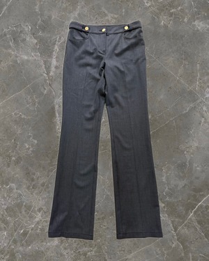 "roberto cavalli" button design slim straight slacks