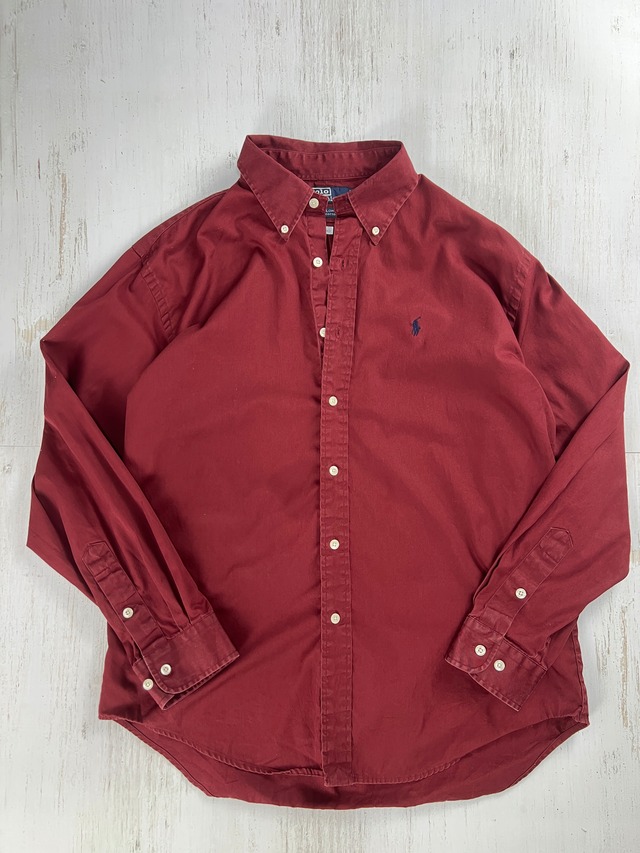 2000’s Polo Ralph Lauren Burgundy Cotton Shirt /  ラルフローレン ポロ バーガンディ コットンシャツ