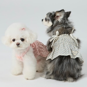 予約販売　Marea Smocked Knot Dress　韓国犬服