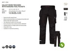 2811-254 GALAXY WORK TROUSERS WITH HANGING TOOL POCKETS