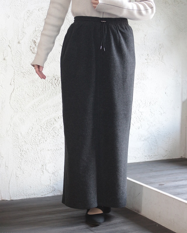 【hunch】ニットソーナロースカート　(251117)