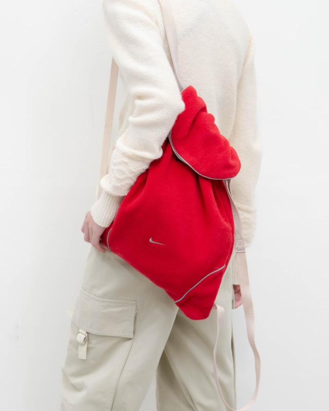 1990s NIKE - fleece drawstring bag
