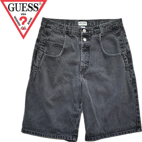 1点物◇USA製ゲスGUESSハーフパンツ古着メンズ33レディースOKアメカジ