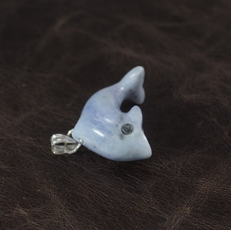 糸魚川翡翠 ラベンダー翡翠 いるかペンダントトップ 5.7g lavender
