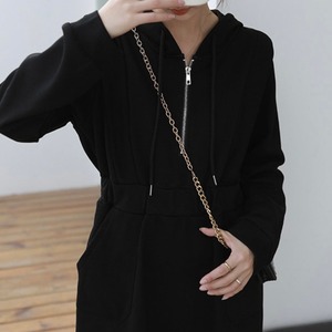 スウェットジップフーディワンピース A1229