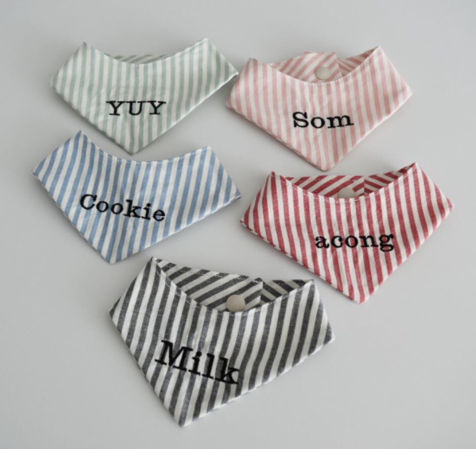 予約【APPLEMELLOW】Stripe Cape Bib (5color)