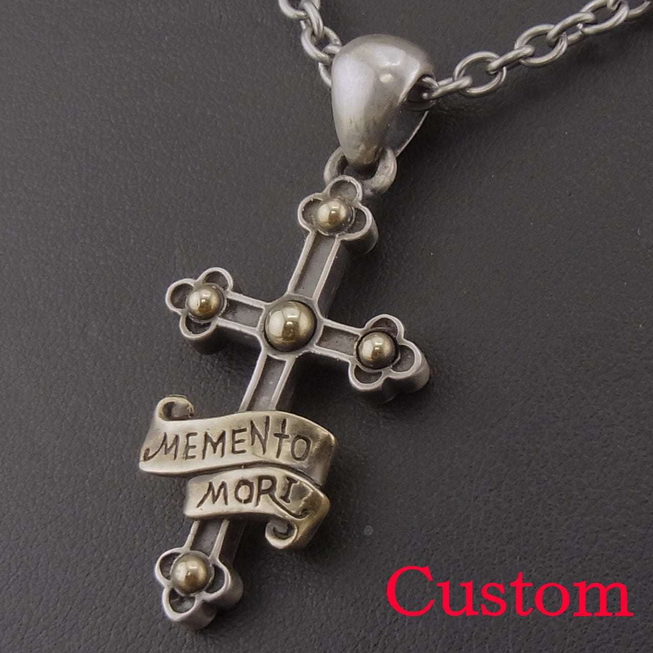 FIVE STARS CROSS PENDANT M Ribbon