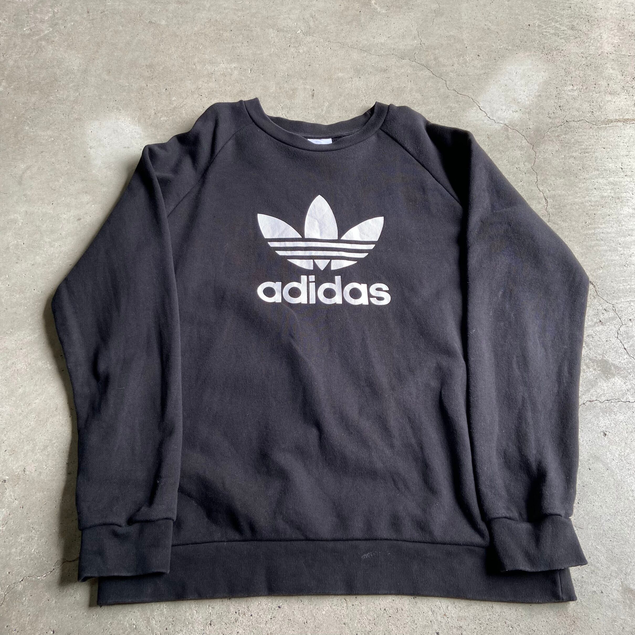 adidas アディダス ラグランスリーブ スウェット メンズXL相当 ビッグ 