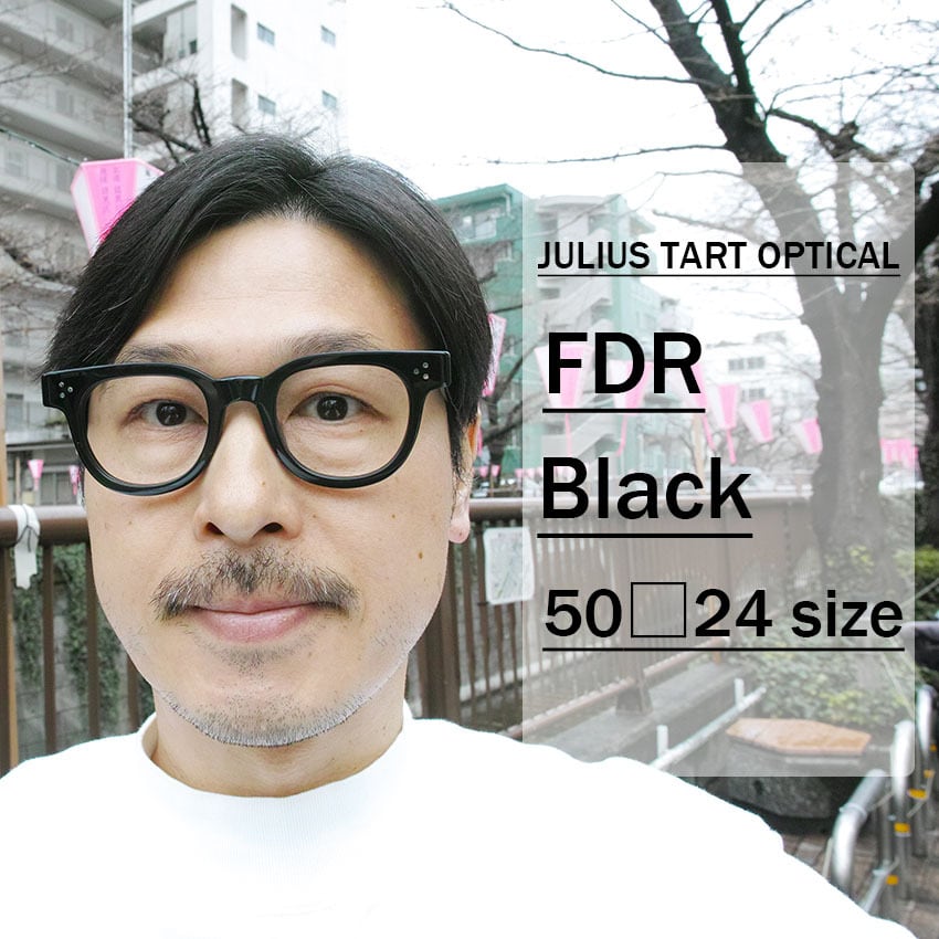 JULIUS TART OPTICAL / FDR / ブリッジ :24mm / BLACK ブラック 復刻