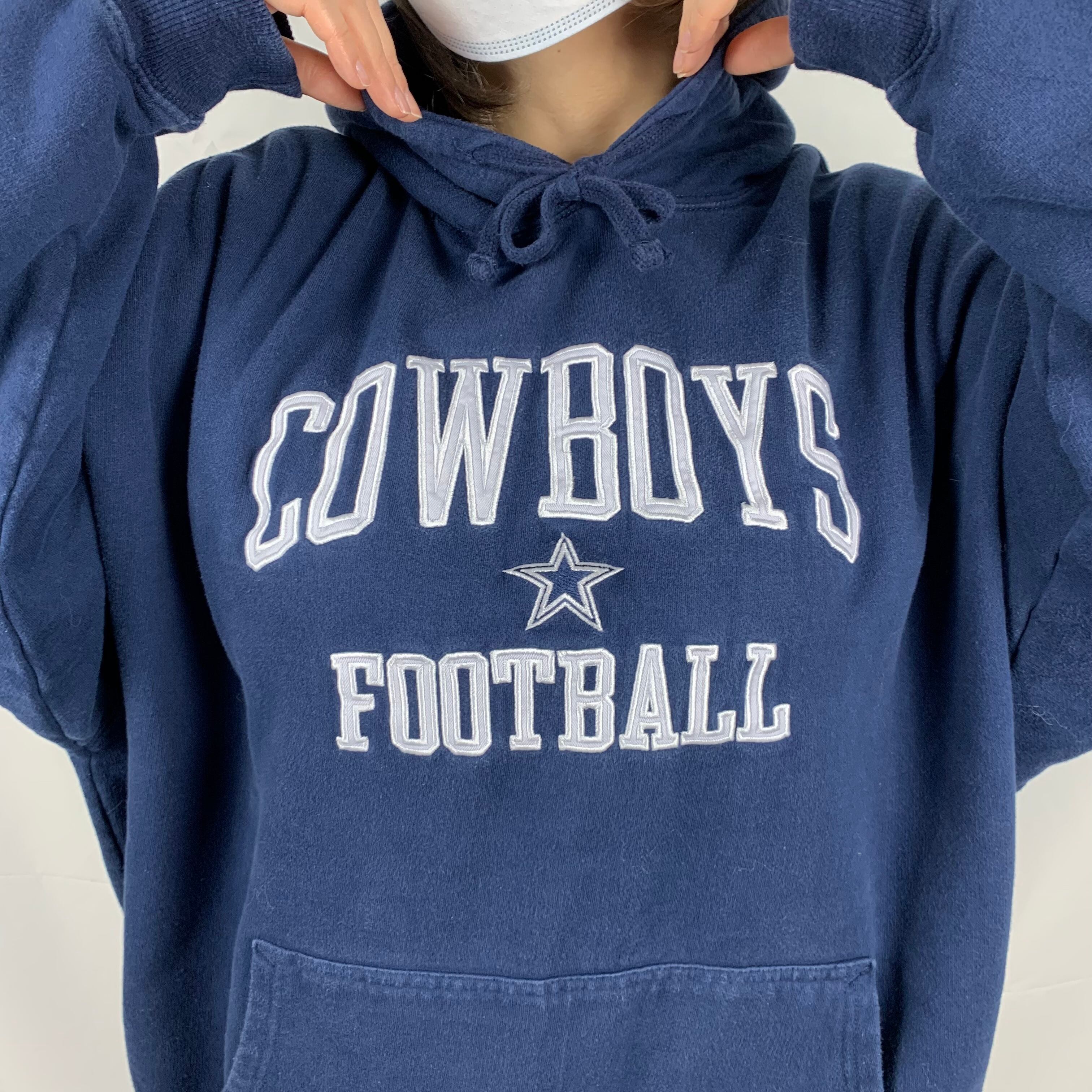 533 NFL カウボーイズ　刺繍ロゴ　タートルネック　スウェット　トレーナー