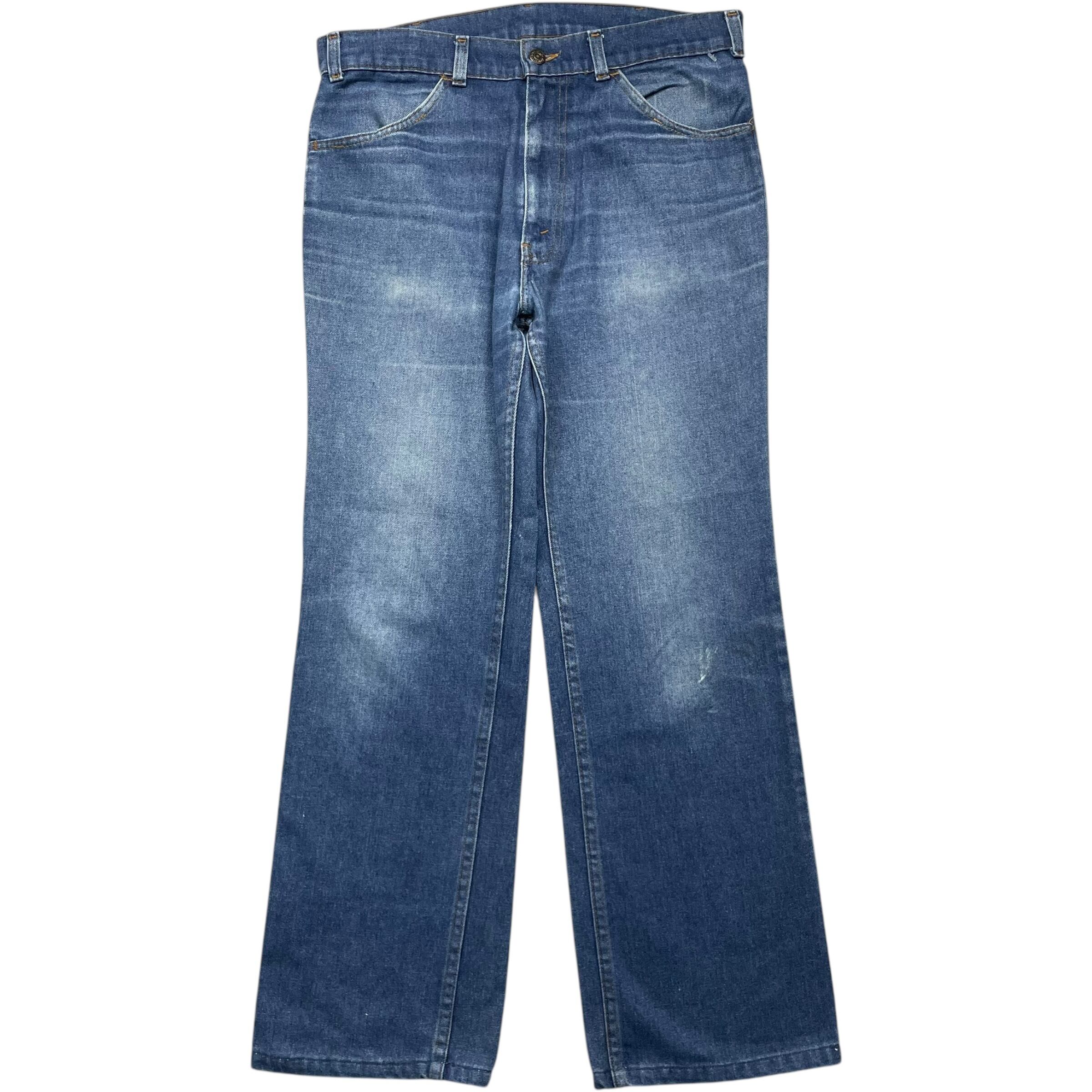 《実寸 W34L29》Levi's リーバイス 547 デニムパンツ 42TALON ヒゲ 色落ち USA製 80年代 vintage no.6573