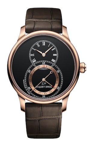 【JAQUET DROZ ジャケ・ドロー】GRANDE SECONDE QUANTIÈME　グラン・セコンド カンティエーム（アントラサイトエナメル）／国内正規品 腕時計