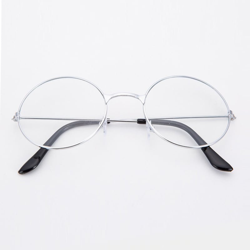 コスプレアイテム 撮影用アイテム 丸型 伊達メガネ 丸眼鏡 ☆銀魂の