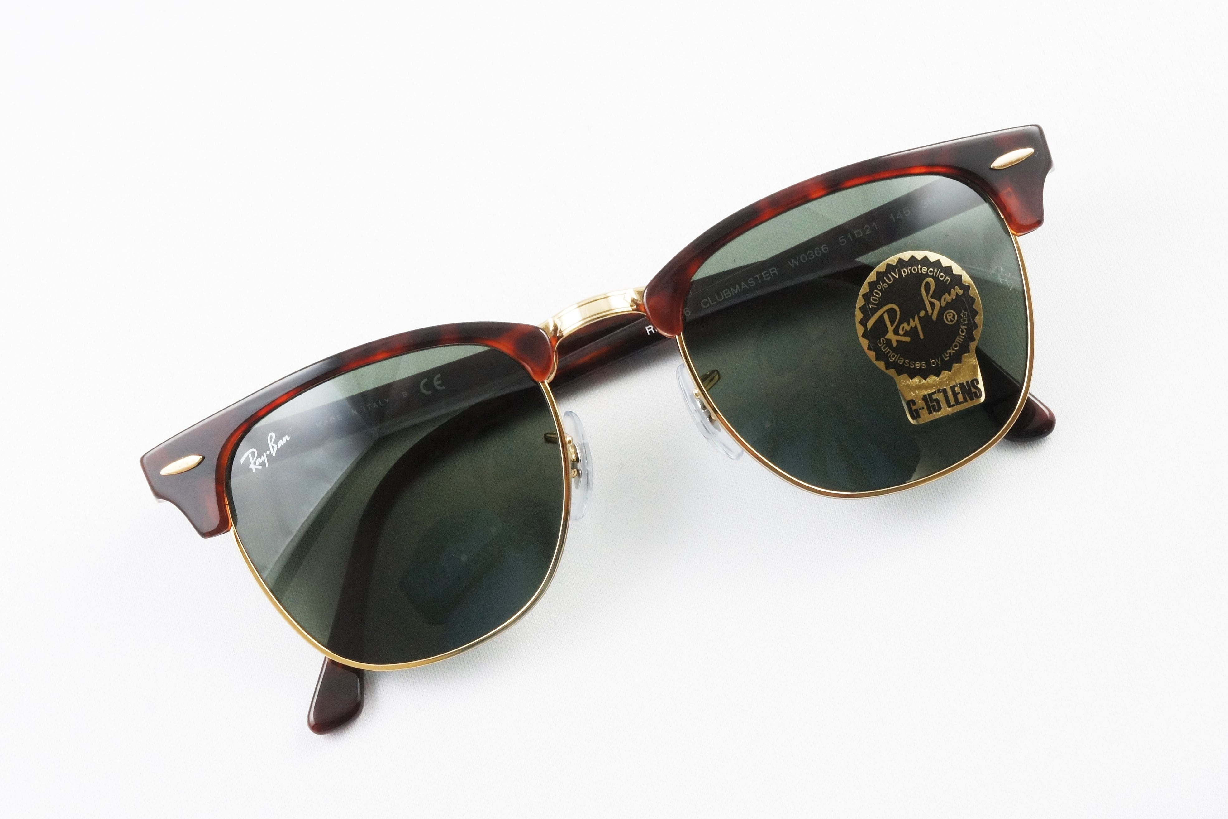 ローラさん着用】Ray-Ban サングラス CLUBMASTER RB3016 W0366 49 51
