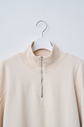 Power shoulder half zip sweatshirt