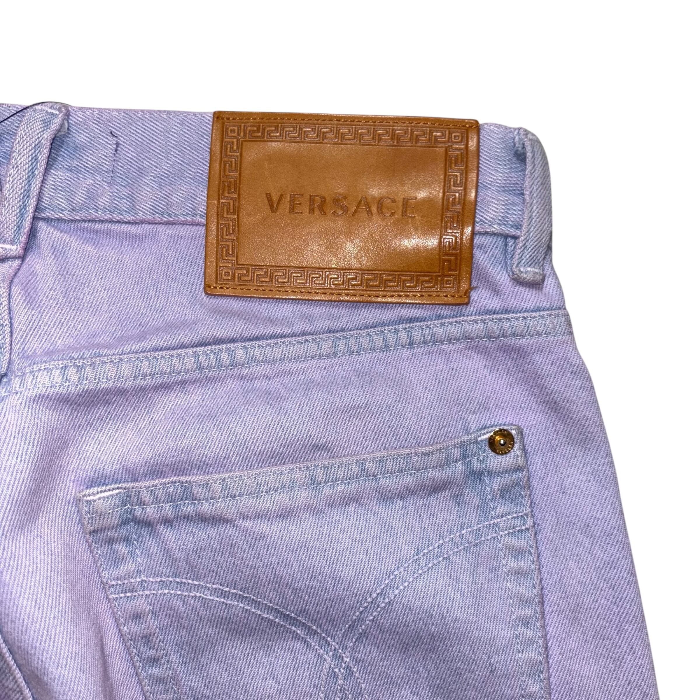 VERSACE lavender color denim pants | NOIR ONLINE