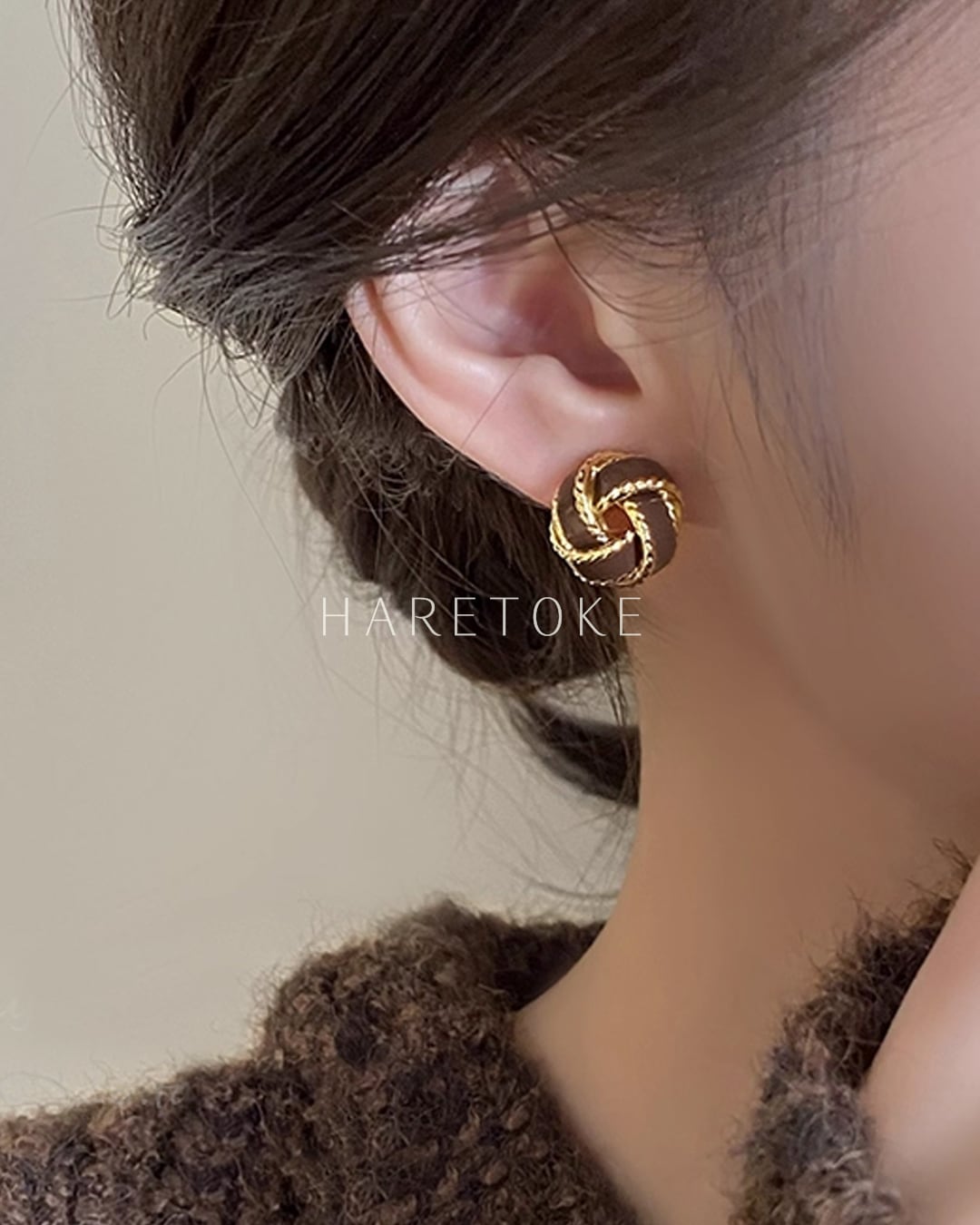 ヴィンテージ風ツイストピアス AC251130 | ハレトケ HARETOKE