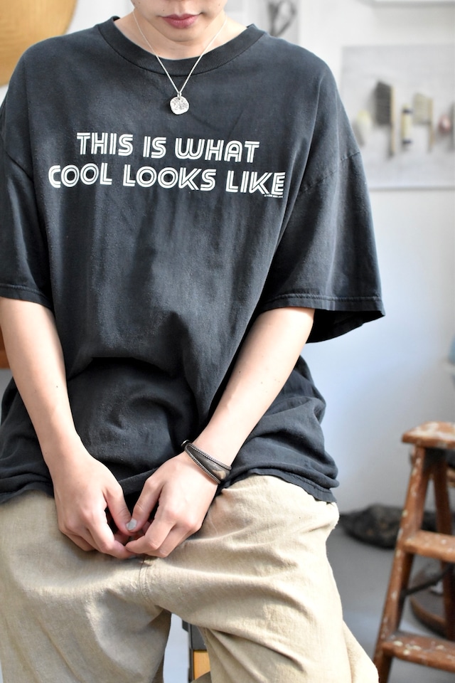 1990's- -old- "s/s print t-shirt" "Message" "faded black"