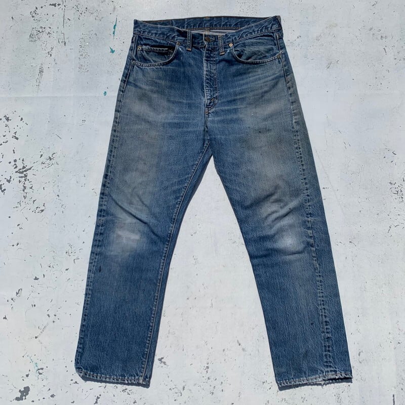 60's LEVI'S リーバイス 505 Big E デニム 刻印4 脇割 平行ステッチ 