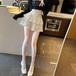 2色/シャーリングティアードミニスカート ・78598