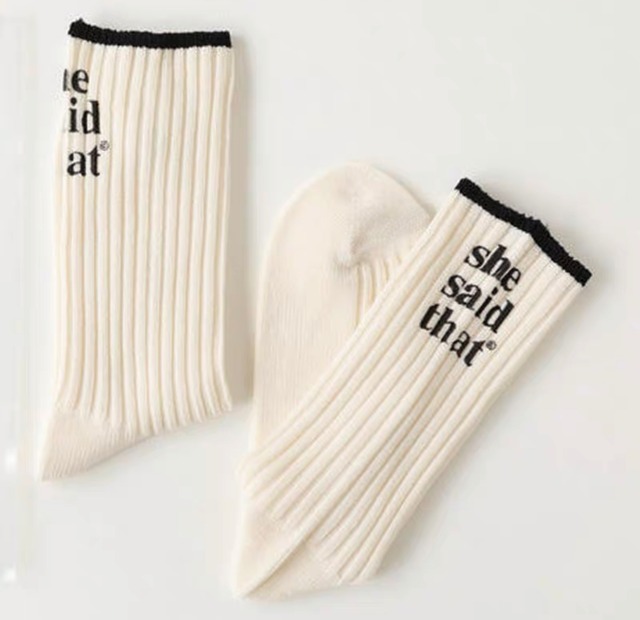 【予約品】 she said thatソックス