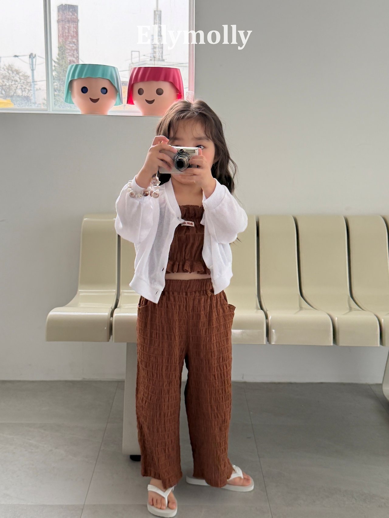 [ELLYMOLLY] Popcorn Wide Pants (13/15) / [엘리몰리] 팝콘와이드팬츠 (13/15)