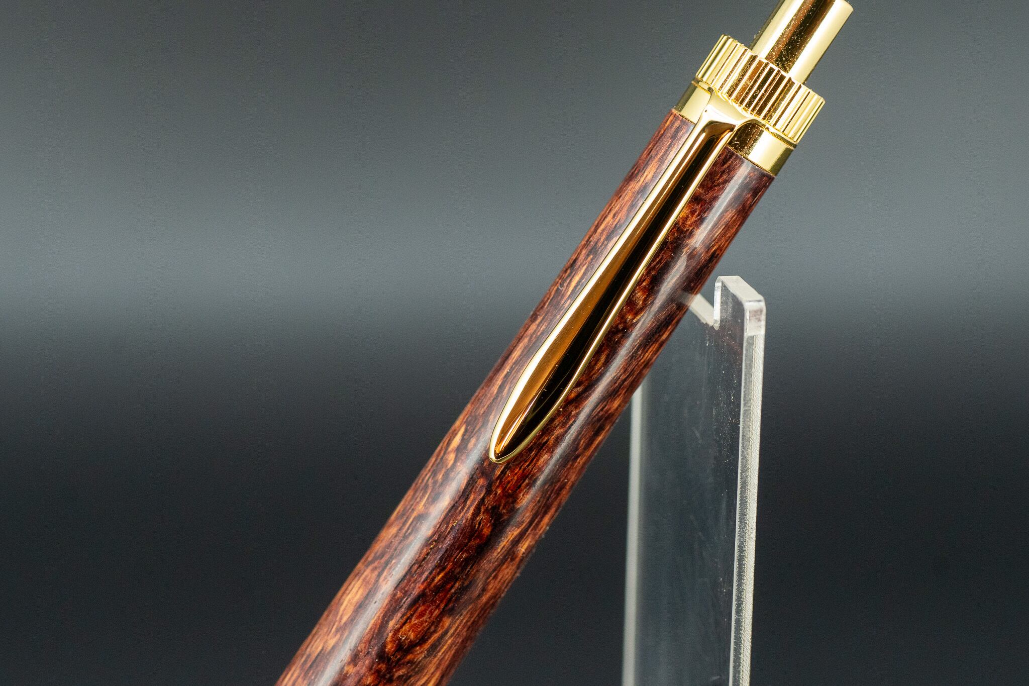 【東洋のローズウッド】 縞紫檀 朱雀杢 極上 gold MP