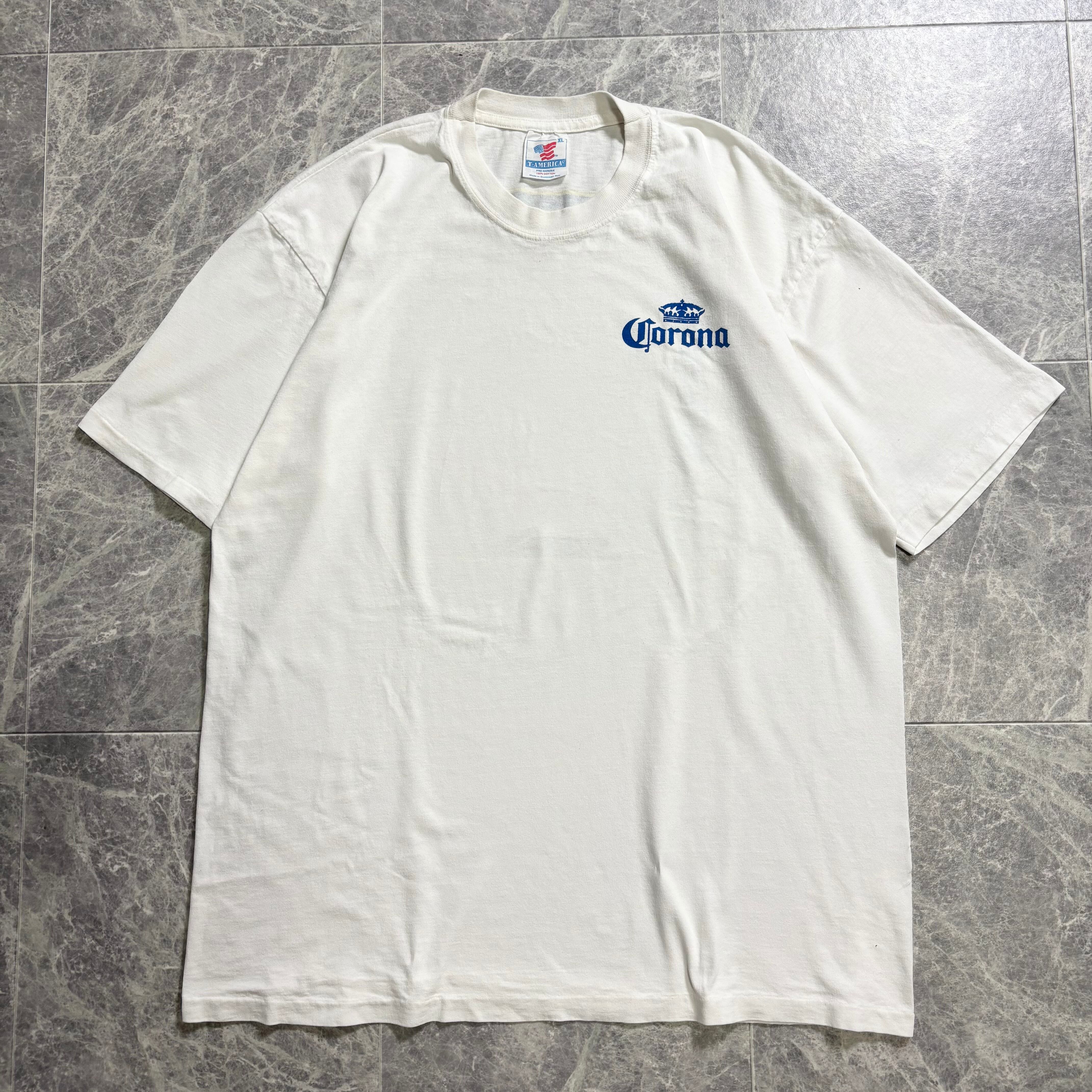 1990s "Corona Beer" S/S T-shirt "Jim Breuer" / 1990年代 コロナビール 企業 Tシャツ 半袖 ホワイト 白 XL