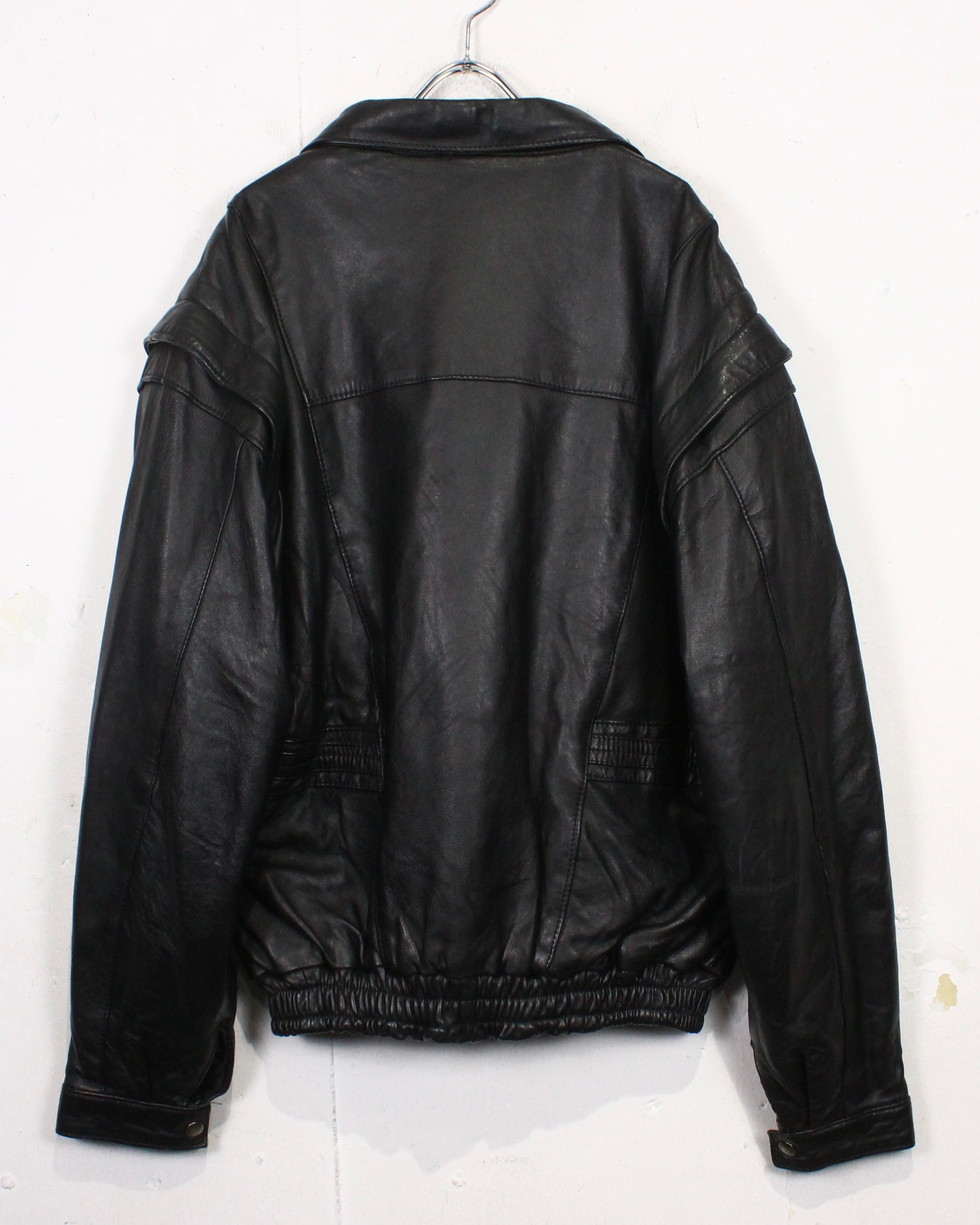 a*a様 昭和初期　レトロ段通　② Caka act2】“2way” Detachable Gimmick Vintage Leather Jacket | Caka