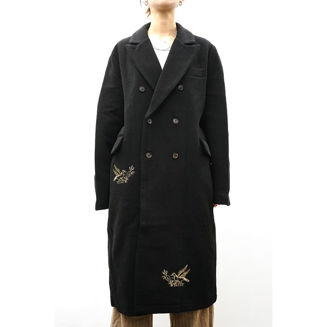 [Aleksandr Manamis] (アレクサンダーマナミス) 2220609 SLUBBY COAT (BLACK)