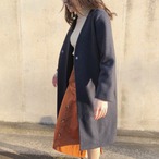 Vネックノーカラーコート｜サムネイル2