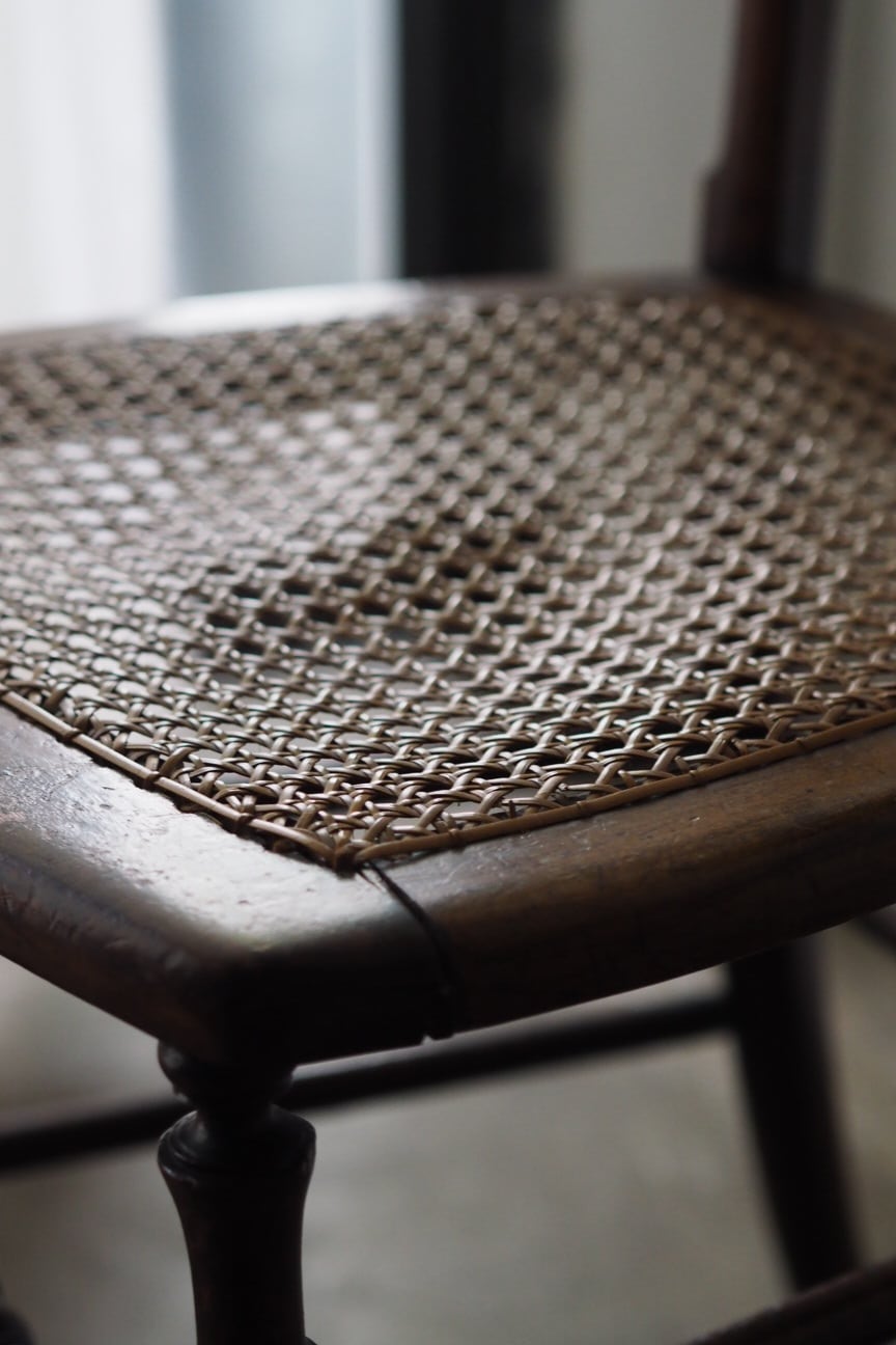 イギリス アンティークラタンチェア-antique rattan chair