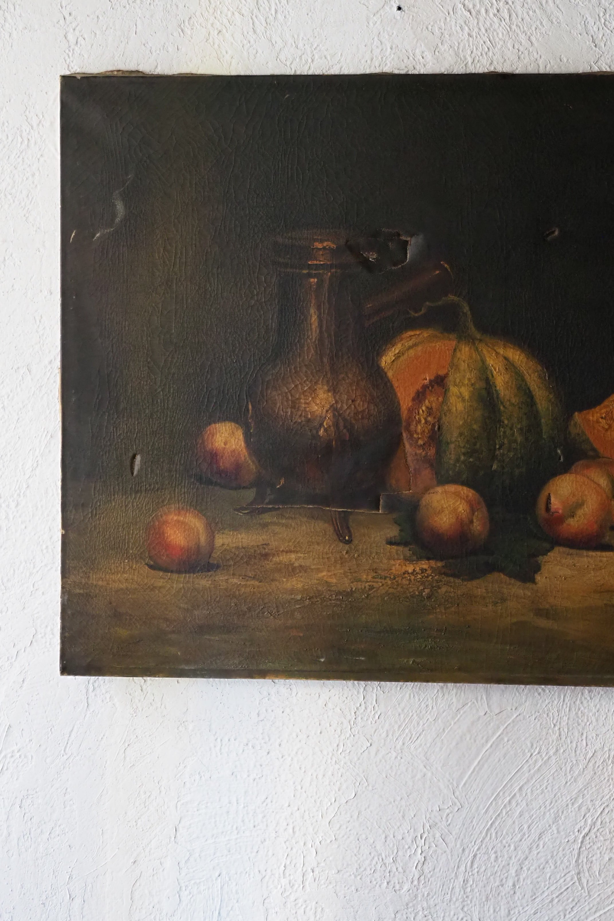 油絵静物画絵画インテリアart oil paintingアート 大きな静物画-antique still life oil painting | アンティーク