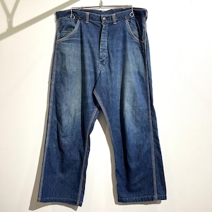 60s Denim Painter Pants 60年代 デニムペインターパンツ ペインターパンツ デニム インディゴ ワークパンツ W36L24.5