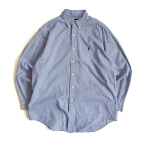 USED 90’s Ralph Lauren, B.D. check shirts "YARMOUTH" - blue