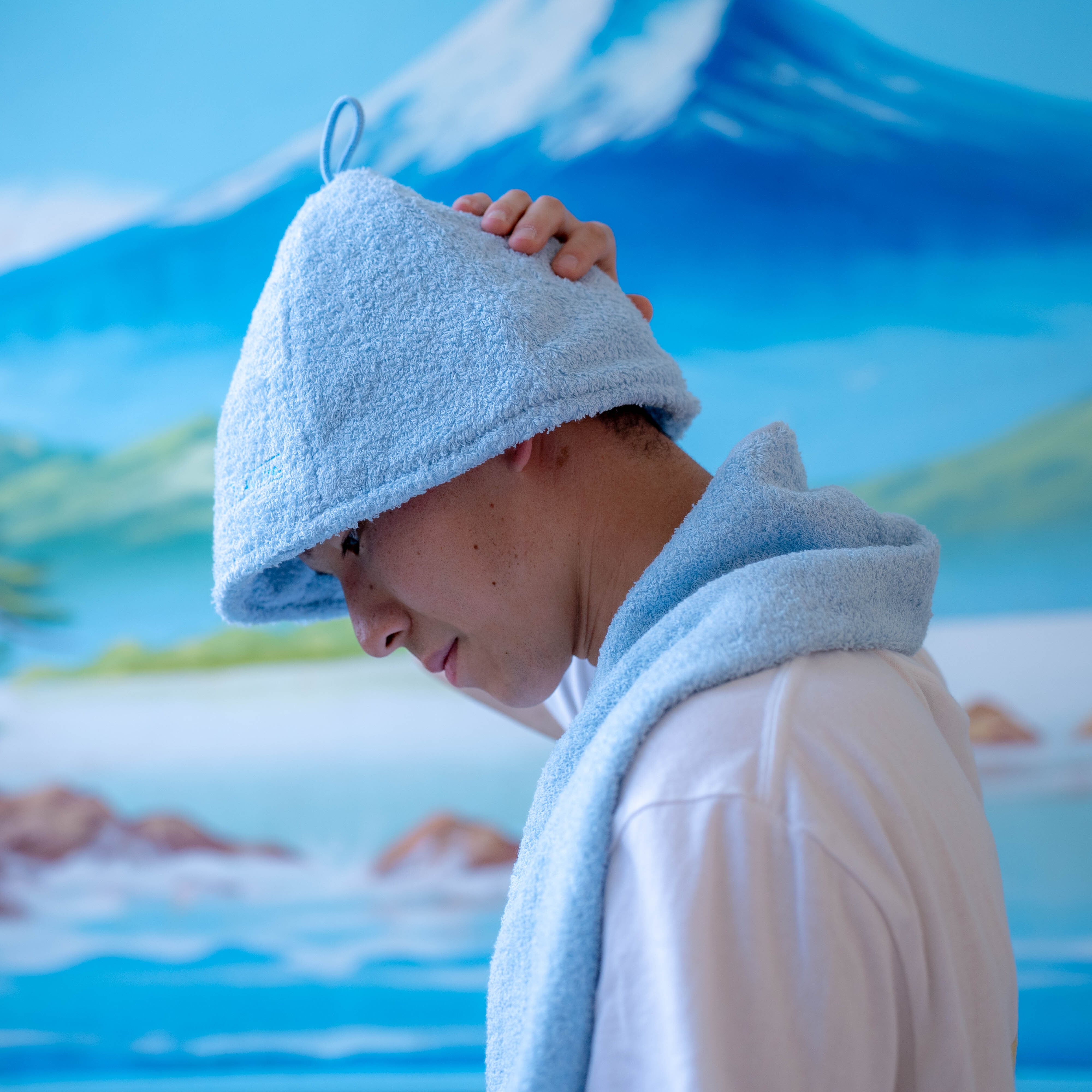 サウナハット/水色 | サウナイズマイライフ/Sauna is My life(ふわふわ