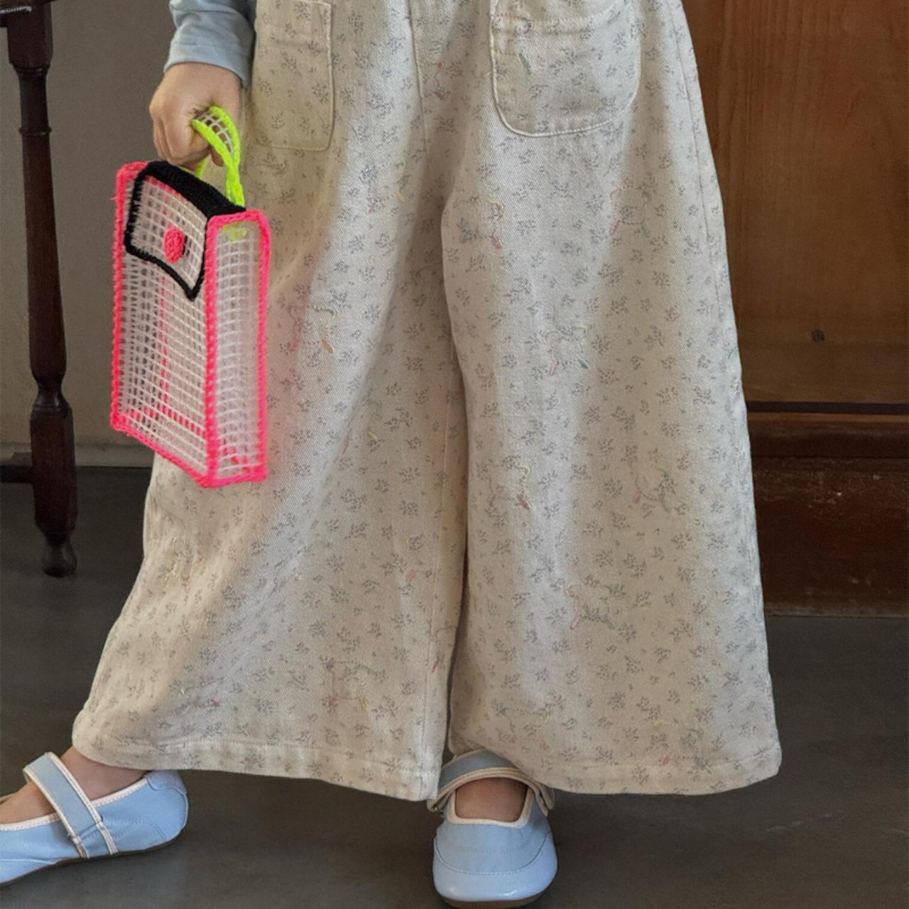 春韓国風花柄オールインワン