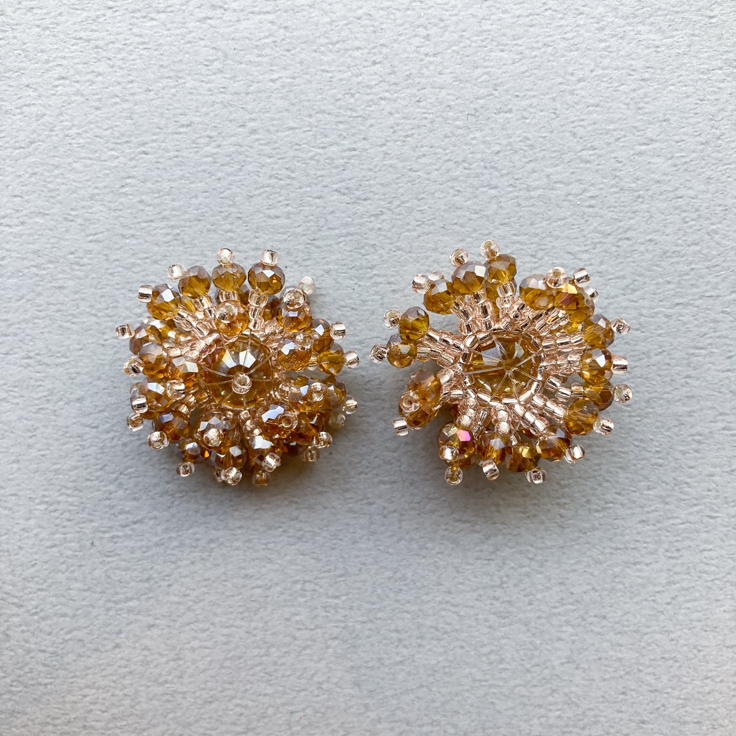 Duaオリジナル 立体お花ビーズワークカボション | Dua-アクセサリー