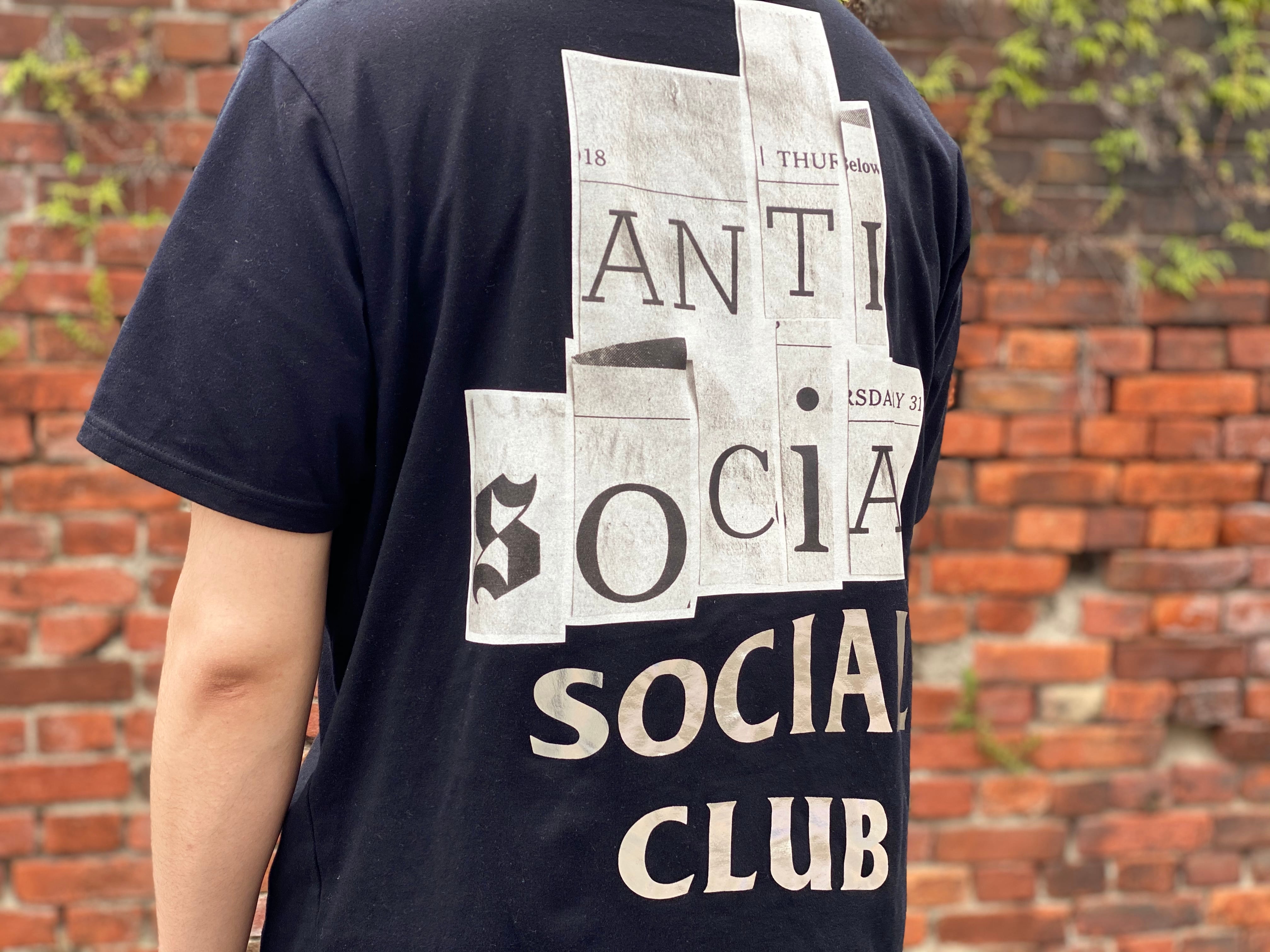 POP BY JUN LIMITED ANTI SOCIAL SOCIAL CLUB × FRAGMENT TEE BLACK XL 
