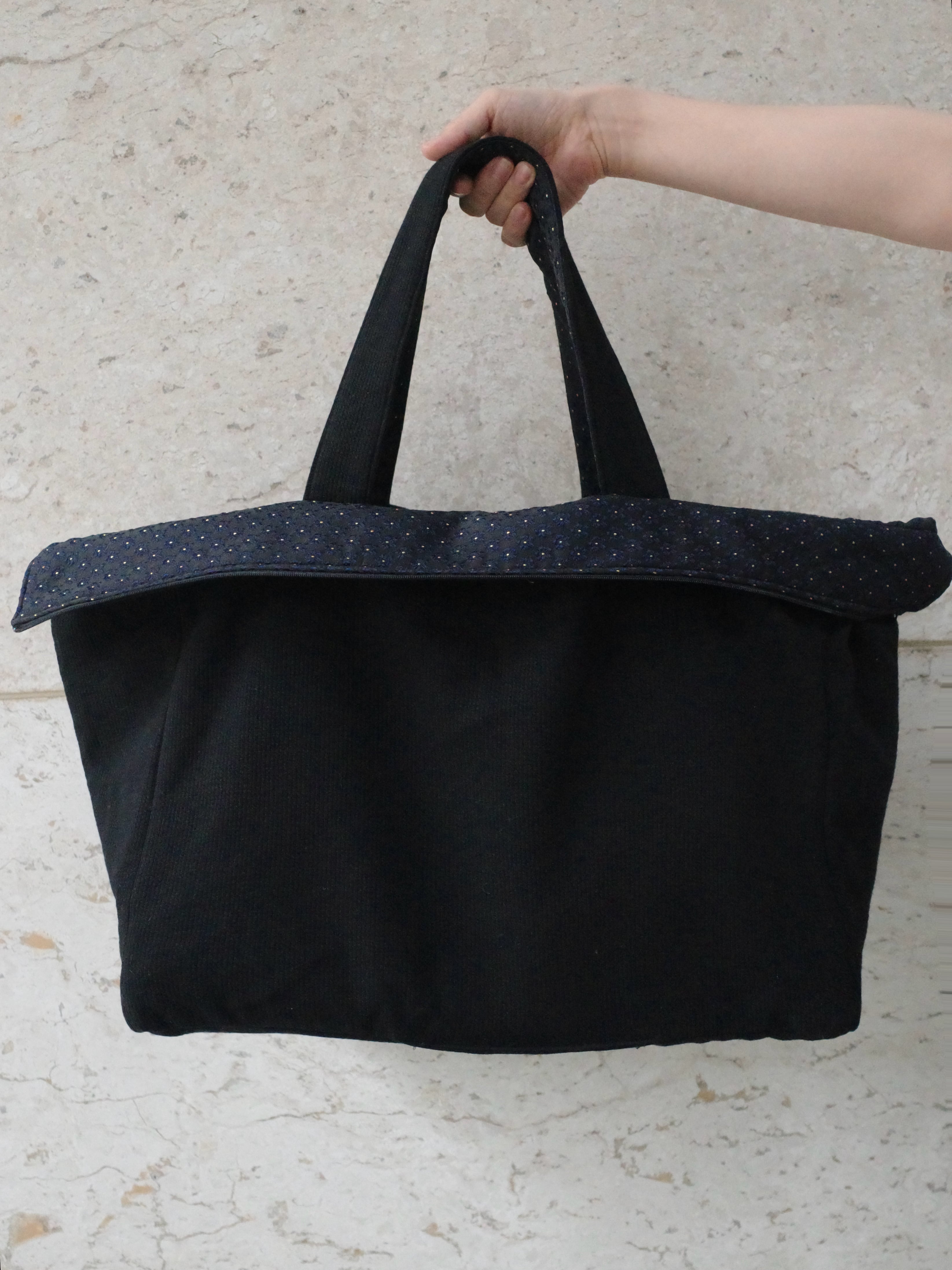 flower jacquard bag weekend navy ヘヨン 予約】flower jacquard bag 