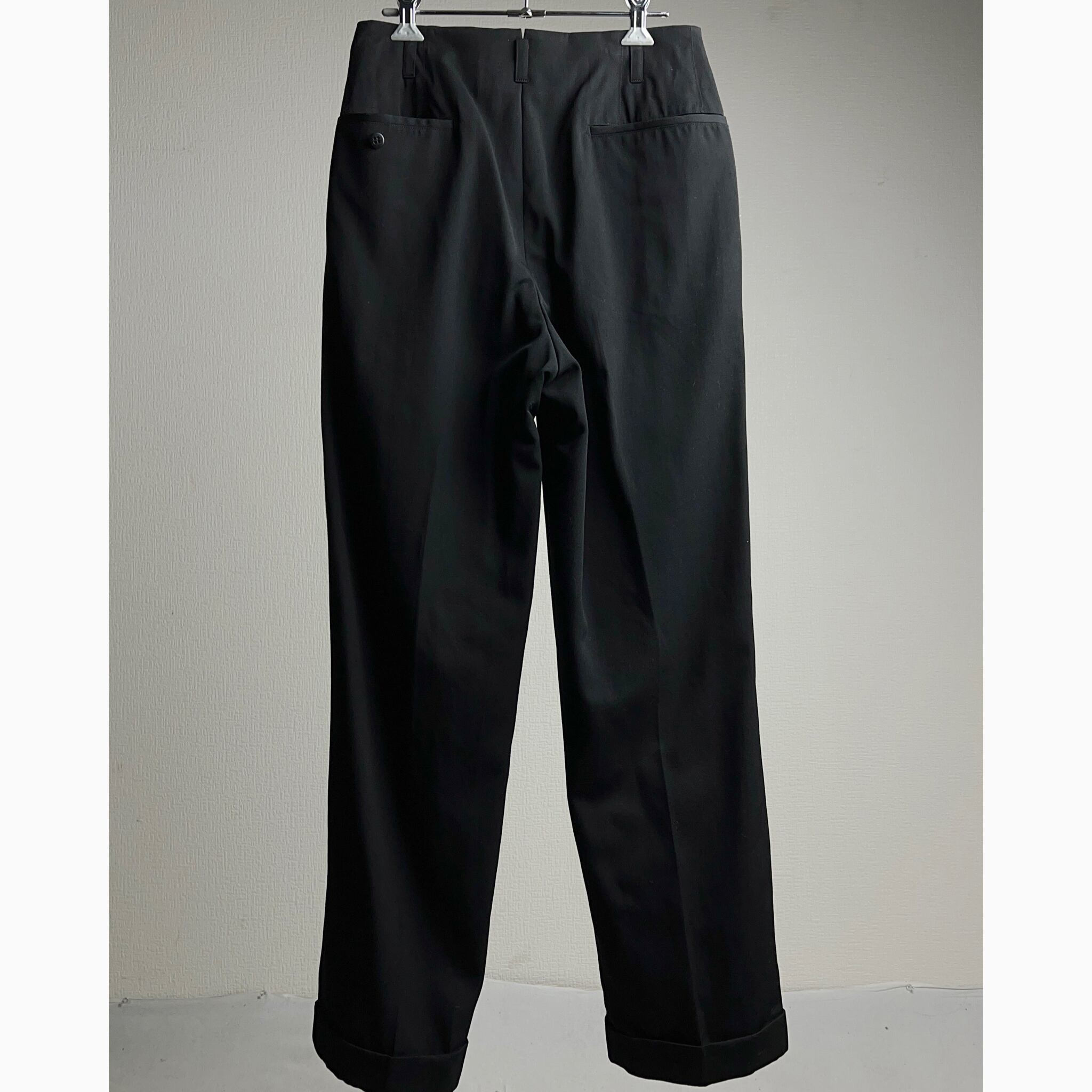 60's~ Vintage Slacks Black 60年代 ヴィンテージスラックス 2タック【1000A279】【送料無料】