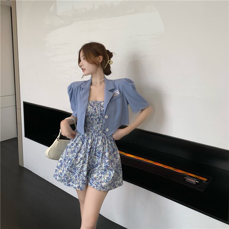 ジャケット ショートブルースタイル薄手サマー ストリート 夏物 ブラックストロベリース58351730008