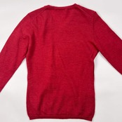 PS Paul Smith Women ポールスミス Vネック 長袖 ウール ニット セーター S/レッド レディース