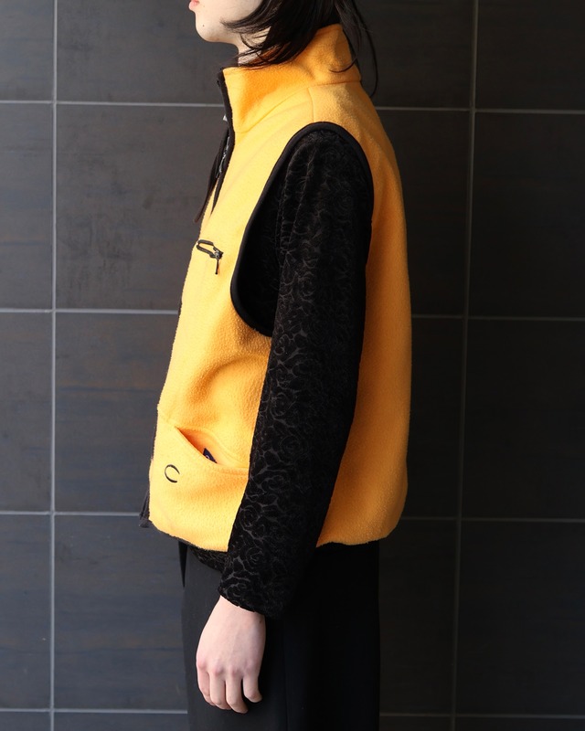 reversible zip-up fleece vest