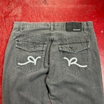 ROCA WEAR Hip Hop ブラックデニムパンツ フェードブラック W38