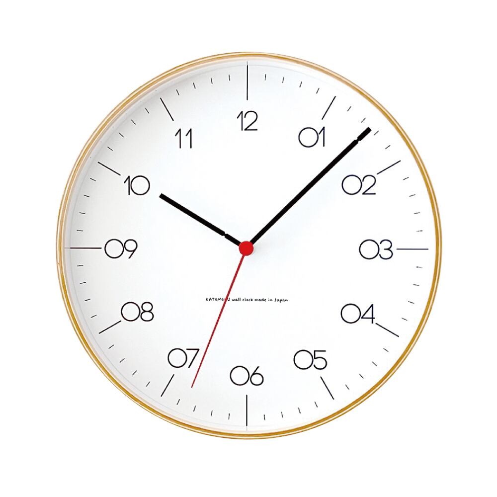 KATOMOKU plywood clock 24 ナチュラル km-150NAS 掛け時計 SKP