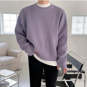 サイドスリットラウンドネックニット　MT0080384