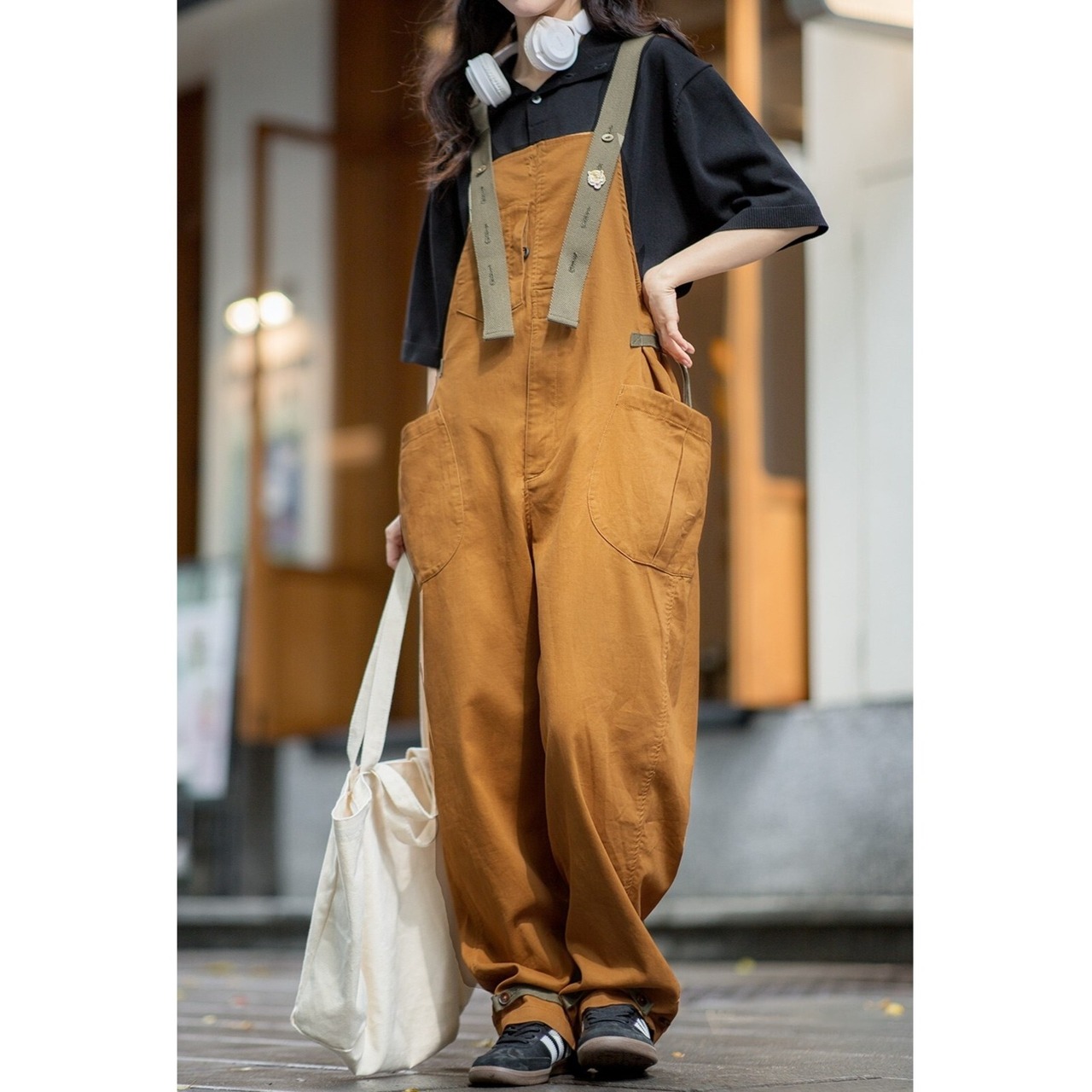 Retro Strap Loose Straight Overall / レトロ ストラップ ルーズ ストレート オーバーオール